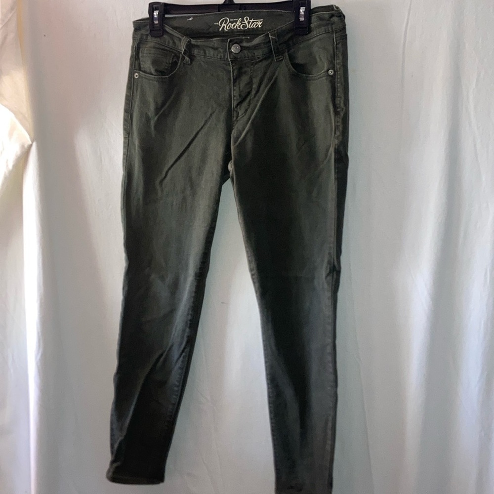 Old Navy Rockstar Dark Green Jeans